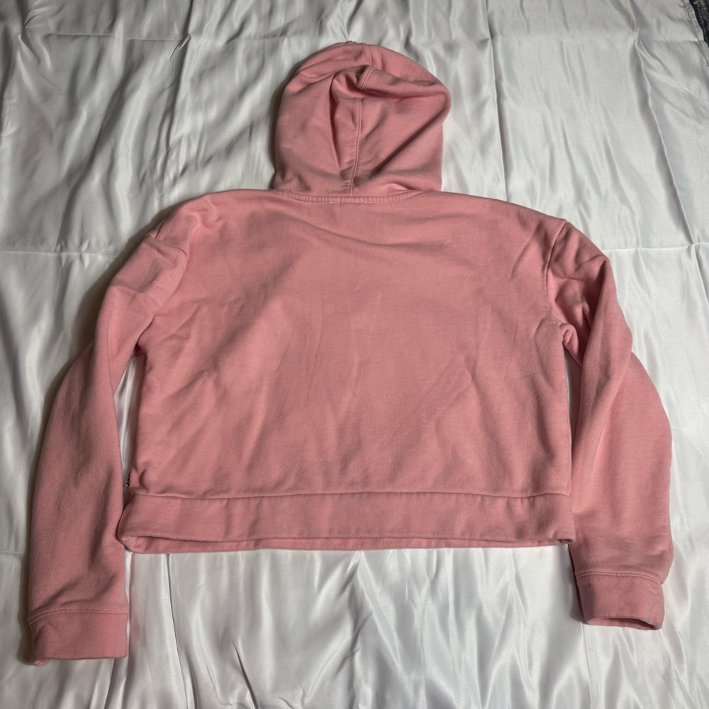 Women's Vans Pink Cropped Hoodie XS with Braided Drawstring - Picture 6 of 7